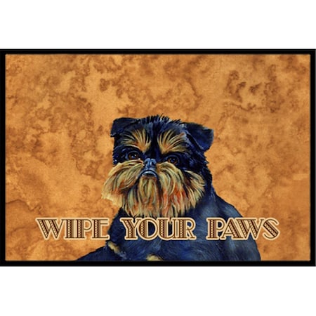 Carolines Treasures 24 X 36 In. Brussels Griffon Wipe Your Paws Indoor Or Outdoor Mat CA74594